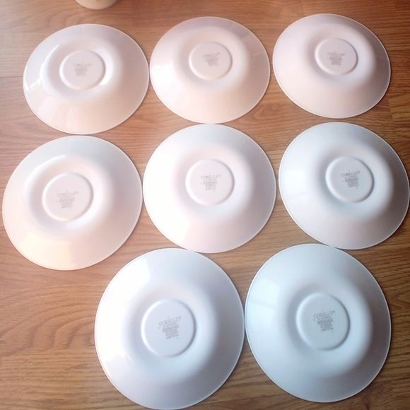 *Vintage Corning Wear, Corelle,  Summer Blush pattern, 8 cups, 8 saucers - Picture 13 of 16